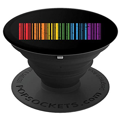 LGBT Rainbow Colors Barcode Icon Art | LGBT Pride Gift Tee