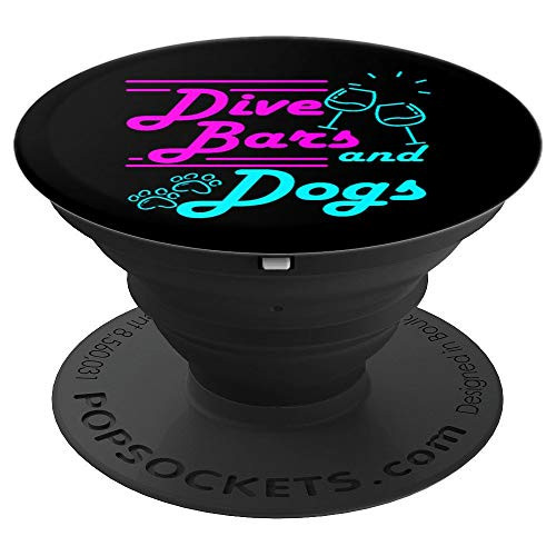 Funny Bartender Server Dive Bars Dog Lover Owner Gag Gift PopSockets Grip and Stand for Phones and Tablets