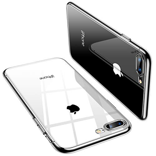 TORRAS Crystal Clear iPhone 8 Plus Case/iPhone 7 Plus Case, [Anti-Yellow] Soft Silicone TPU Cover Slim Thin Gel Phone Case for iPhone 7 Plus/8 Plus, All Clear