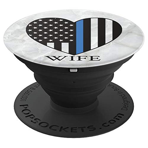 Police Wife Law Enforcement Family Thin Blue Line Heart Flag