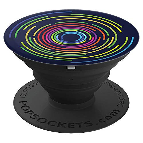 Geometry Colorful Line Circle PopSockets Grip and Stand for Phones and Tablets