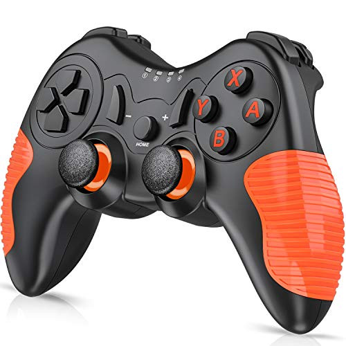 Controller for Nintendo Switch/Switch Lite, Switch Controller Joystick Gamepad for Nintendo Switch Console, Switch Remote with Dual Shock, Motion Control - Orange