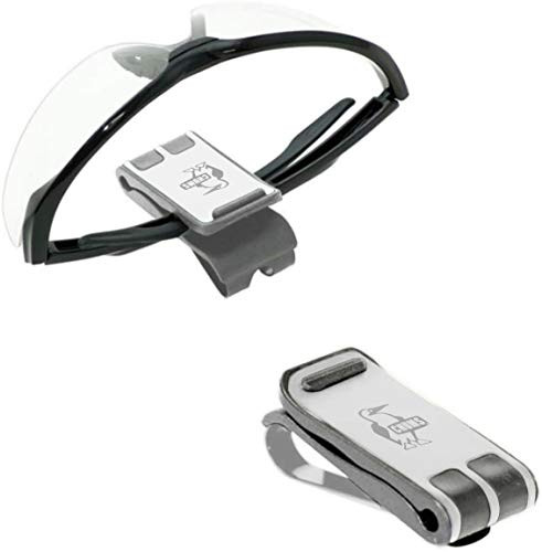 Chums Glasshopper Visor Clip - Silver (152), 3 pack