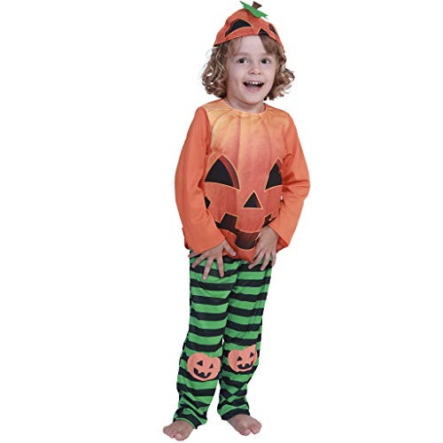 EraSpooky Boys' Pumpkin Costume, Small