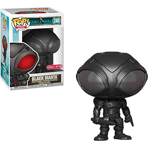 Funko Black Manta (Target Exclusive): Aquaman x POP! Heroes Vinyl Figure & 1 PET Plastic Graphical Protector Bundle [#248 / 34534 - B]