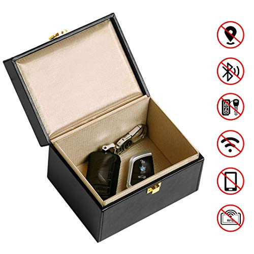 Keyless Car Signal Blocker, Anti Theft Faraday Box Cage, Car Security, RFID Faraday Key Fob Protector Blocker, Keyless Entry Car, Key Faraday Fob Pouch Bag Cover Holder Faraday Box