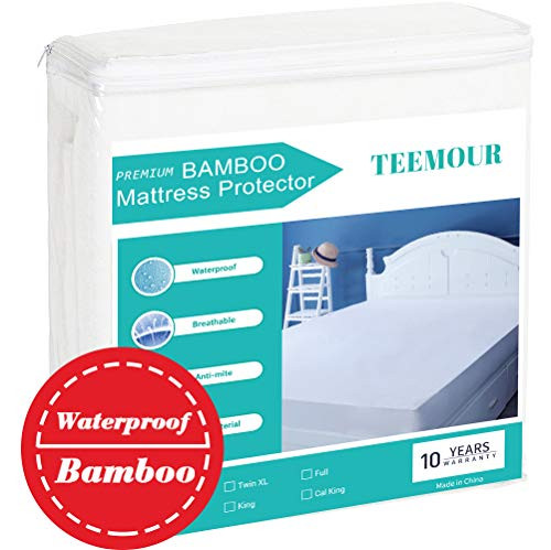 Queen Size Premium Bamboo Mattress Protector Cooling Mattress Protector Hypoallergenic Waterproof Mattress Protector Pad Mattress Cover Cotton Terry Surface Noiseless --Fitted 8"-21" Deep Pocket Queen Size Premium Bamboo Mattress Protector Cooling Mattress Protector Hypoallergenic Waterproof Mattress Protector Pad Mattress Cover Cotton Terry Surface Noiseless --Fitted 8"-21" Deep Pocket