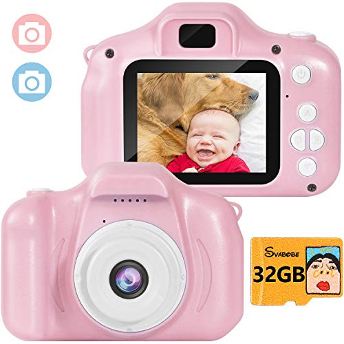 Kids Digital Camera Video Mini Rechargeable Camcorder 2 Inch IPS Screen with 32GB TF Card for Girls Children Toddler 3-10 Year Old Birthday Christmas New Year Toy Gift (Pink) Kids Digital Camera Video Mini Rechargeable Camcorder 2 Inch IPS Screen with 32GB TF Card for Girls Children Toddler 3-10 Year Old Birthday Christmas New Year Toy Gift (Pink)