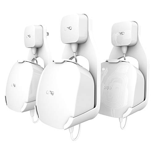 Wall Mount Holder for eero mesh WiFi System, The Simplest Wall Mount Holder Stand Bracket for eero mesh WiFi System Router No Messy Screws! (White(3 Pack))