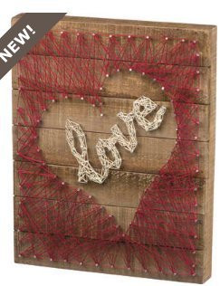 Primitives By Kathy, String Art - Love Heart