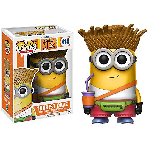 Funko Tourist Dave: Despicable Me 3 x POP! Movies Vinyl Figure & 1 POP! Compatible PET Plastic Graphical Protector Bundle [#418 / 13426 - B]
