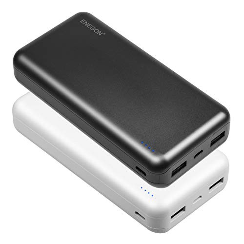 ENEGON 2-Pack Portable Power Bank 20000mAh, The Phone Charger Battery with USB C Input and Dual USB Output for iPhone, iPad, Galaxy S9,Tablets and More