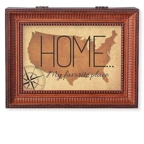 Roman Music Box Home Favorite Place Brown Lg Box Family Collection Plays How Great Thou Art