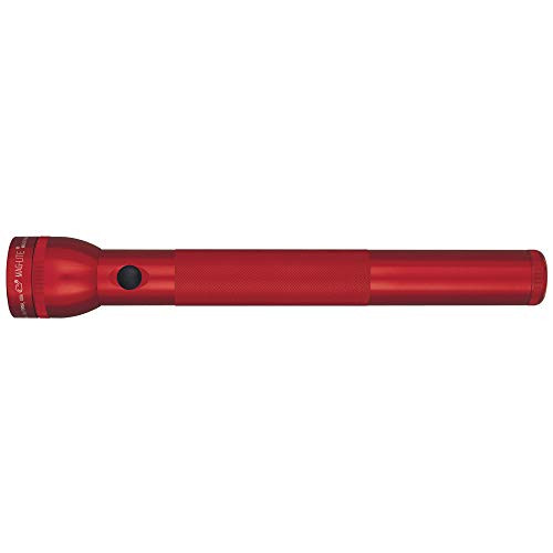 Maglite Heavy-Duty Incandescent 4-Cell D Flashlight in Display Box, Red