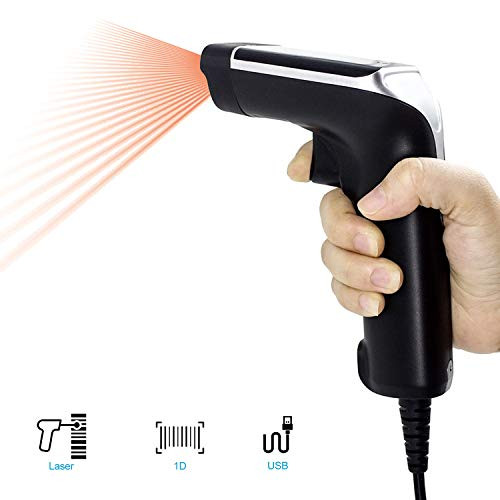 Alacrity 1D USB Barcode Scanner,Handheld Laser Wired Bar Code Reader