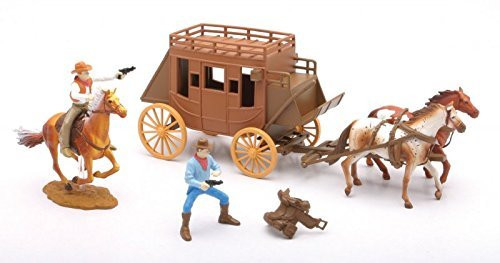 New Ray Big Country Western Stagecoach Playset