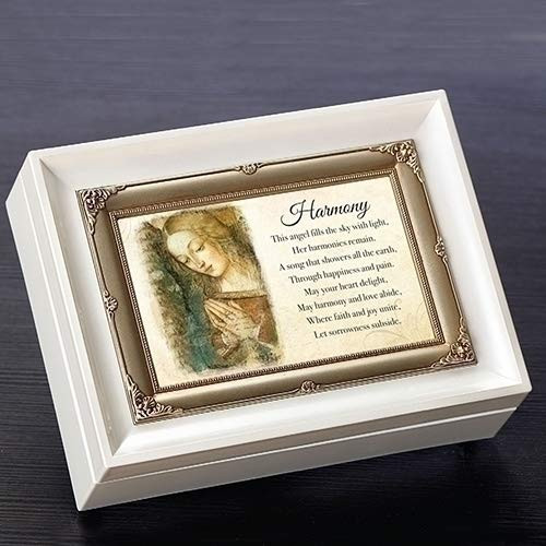 Roman Music Box Harmony Prayer White Box Inspirational Prayers Plays Clair De Lune
