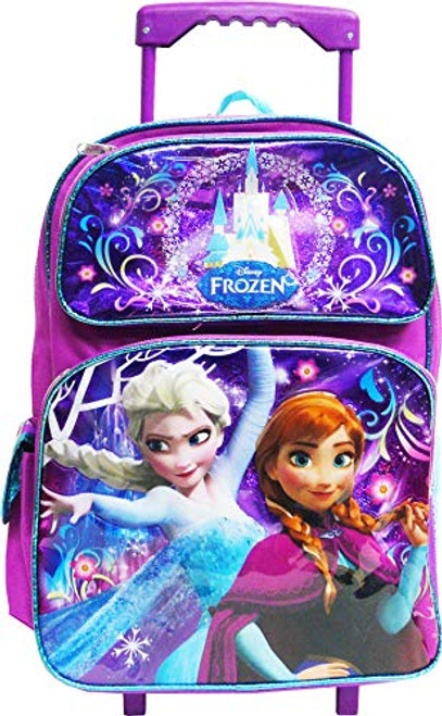 Disney Frozen Elsa Anna Oalf 16" Large Rolling School Backpack