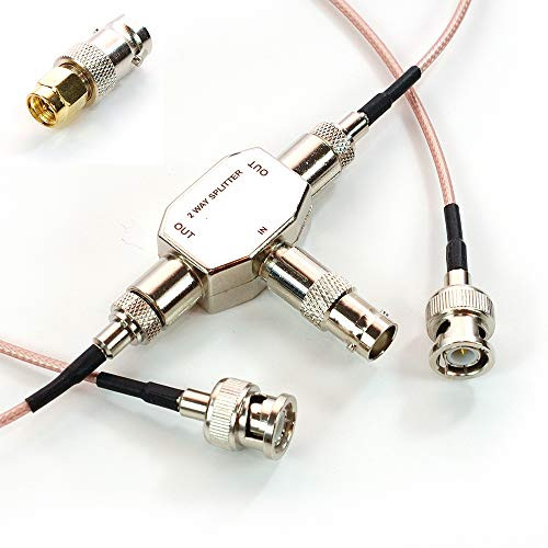 AEcreative 2-Way Antenna Signal Splitter for Uniden RadioShack Icom Alinco AOR Scanner shortwave Radio RTL-SDR Receiver BNC SMA