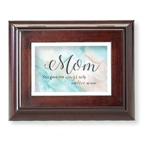 Roman Music Box Mom You Gave me Wings to Fly Brown VN Box Mother's Day Plays Unchained Melody