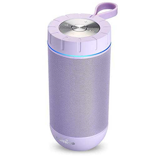 COMISO Waterproof Bluetooth Speakers Outdoor Wireless Portable Speaker with 20 Hours Playtime Superior Sound for Camping, Beach, Sports, Pool Party, Shower (Purple)