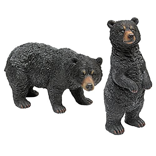 Design Toscano Black Bear Statue Set, Multicolored