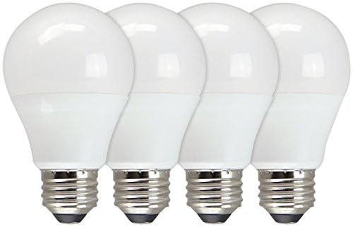 TCP 60W Equivalent, Value LED A19 Light Bulbs, Daylight, Non-Dimmable (4 Pack)