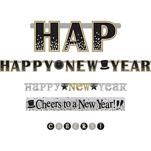 Sparkling New Year's Banners 4ct