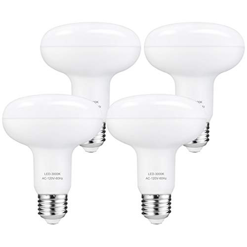 LED Light Bulbs BR30, 100W Recessed Bulb Replacement, Dimmable 12W 3000K Soft White E26 Medium Base 1200 Lumens 120V Indoor Flood Lighting for Can, Pack of 4