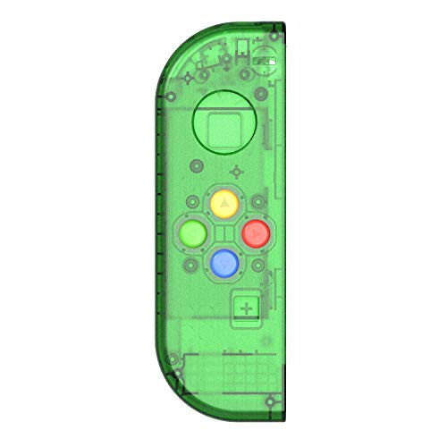 Yawenner NS Joycon Handheld Controller Housing, DIY Replacement Shell Case for Nintendo Switch Joy-Con (Left Only) Without Electronics (Left Jungle Green)
