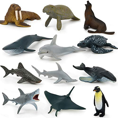 Sea Animal Toy Set,12 pcs Animal Sea Figures Ocean Toy for Kids, Children, Toddlers,Realistic Set for Sea Lovers, Includes Great White Shark , Dolphin, White Shark, Whale Sea Animal Toy Set,12 pcs Animal Sea Figures Ocean Toy for Kids, Children, Toddlers,Realistic Set for Sea Lovers, Includes Great White Shark , Dolphin, White Shark, Whale