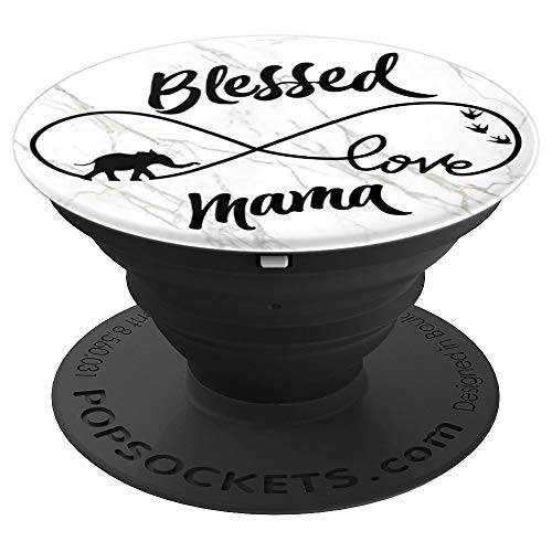 Elephant Infinity Design Phone Grip - Blessed Mama PopSockets Grip and Stand for Phones and Tablets Elephant Infinity Design Phone Grip - Blessed Mama PopSockets Grip and Stand for Phones and Tablets