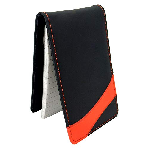 Jotter Note Pad with Card Pocket - Mini Business Memo Pad Holder - Pocket Memo Pads Book Cover for Business Professionals - Pocket Notebook Jotter, 40 Page Lined Notepad (Black with Red) Jotter Note Pad with Card Pocket - Mini Business Memo Pad Holder - Pocket Memo Pads Book Cover for Business Professionals - Pocket Notebook Jotter, 40 Page Lined Notepad (Black with Red)