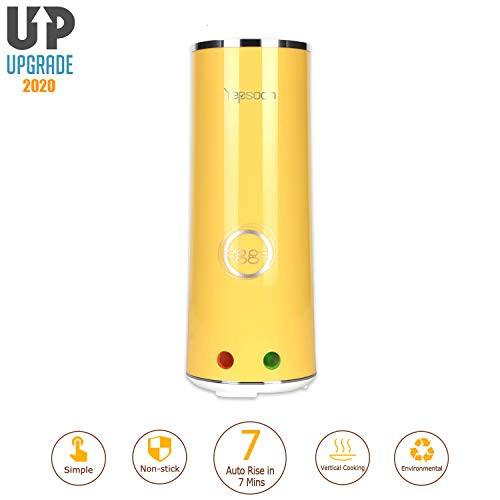 YEPSOON Egg Cooker Egg Roll Maker Automatic Hard Boiled Egg Cookers Rapid Egg Cooker Multifunction Breakfast Eggs Sausage Boiler Omelet Maker Microwave YEPSOON Gift For Kids & Adult New Version of 2020 (Single Tube, Yolk Yellow)