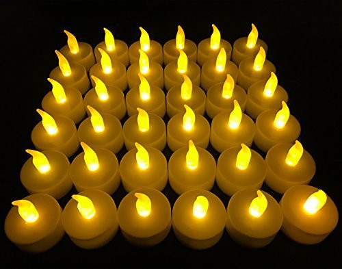 Flameless LED Tea Light Candles, Vivii Battery-powered Unscented LED Tealight Candles, Fake Candles, Tealights (36 Pack)