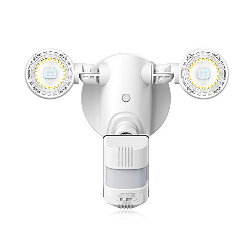 SANSI LED Security Lights Motion Sensor Light Outdoor, Dusk to Dawn Flood Light Outdoor, 15W 2000lm 5000K Motion Light, IP65 Waterproof Motion Sensor Flood Light Exterior Light, White