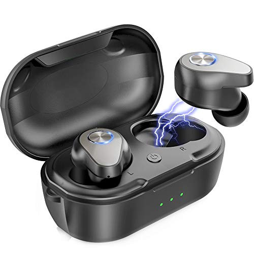 Wireless Earbuds Bluetooth Headphones Bluetooth 5.0 with Charging Case Wireless Earphones Waterproof in-Ear Built-in Mic Headset Premium Stereo Hi-Fi Sound with Deep Bass