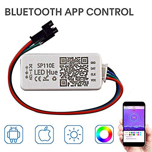 WS2812B WS2811 Addressable LED Bluetooth Controller iOS Android App Wireless Remote Control DC 5V~12V for SK6812 SK6812-RGBW WS2812 SM16703 Dream Color Programmable RGB LED Strip Pixel