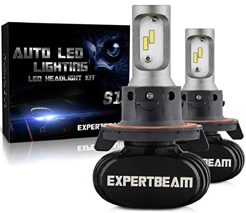 EXPERTBEAM H13/9008 LED Headlight Bulbs, High/Low Beam Pattern, Conversion Kit, 8000Lm 6500K Cool White, 24x LED CSP Chip for Ford, Polaris, GMC, Dodge, etc.