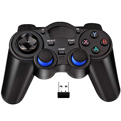 EIFFTER USB Wireless Gaming Controller Gamepad for PC/Laptop Computer(Windows XP/7/8/10) & PS3 & Android & Steam (Black1)