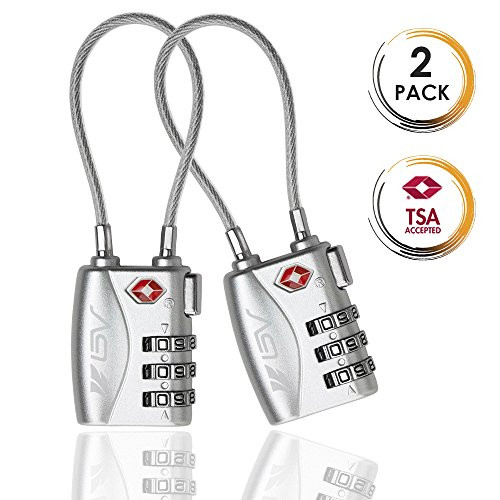 TSA Approved Luggage Travel Lock 2 Pack, Set-Your-Own Combination Lock for School Gym Locker,Luggage Suitcase Baggage Locks,Filing Cabinets,Toolbox,Case