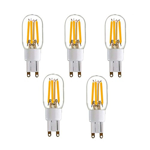 Century Light - 2W G9T20 Fridge Light LED Vintage Tubular Night Light Bulb,LED Filament Candelabra Bulbs , Warm White 2700K ,20 Watt Equivalent , Not Dimmable , 5Pack