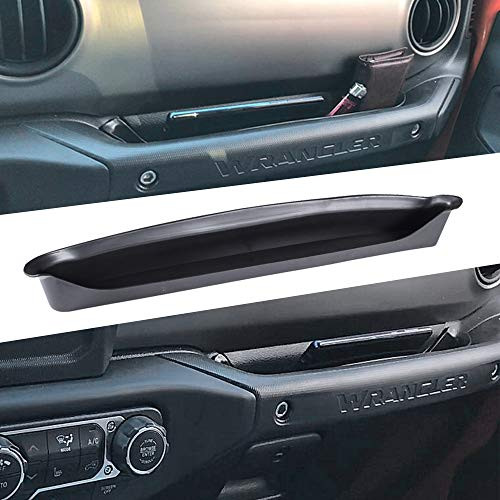 EDBETOS JL GrabTray Passenger Storage Tray Organizer Grab Handle Accessory Box for 2018-2019 Jeep Wrangler JL JLU & 2020 Jeep Gladiator JT Interior Accessories Black
