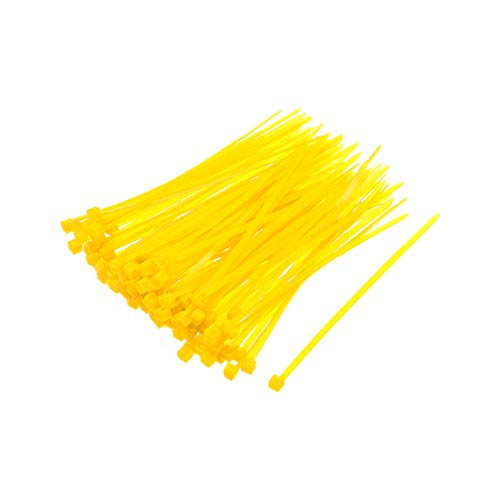 uxcell Cable Zip Ties 100mmx1.8mm Self-Locking Nylon Tie Wraps Yellow 700pcs