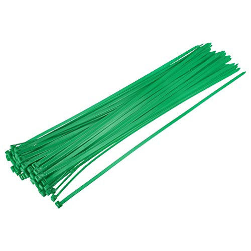 uxcell Cable Zip Ties 300mmx3.6mm Self-Locking Nylon Tie Wraps Green 60pcs