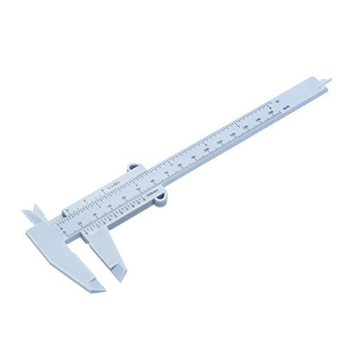 uxcell Vernier Caliper 150mm 6 Inch Metric Plastic Measuring Tool for Precision Measurements Outside Inside Depth Blue 5pcs
