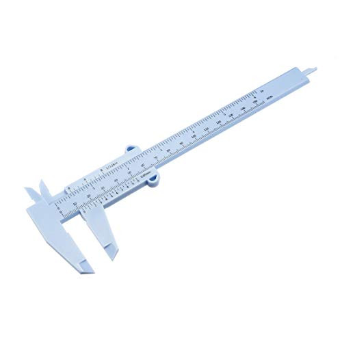 uxcell Vernier Caliper 150mm 6 Inch Metric Double Scale Plastic Ruler Measuring Tool Blue 10Pcs