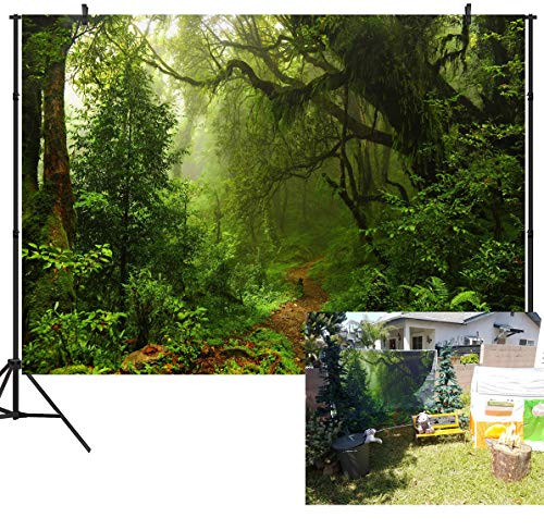 Duluda 9x6FT Seamless Jungle Forest Vinyl Photography Backdrop Customized Photo Background Studio Prop TG04B Duluda 9x6FT Seamless Jungle Forest Vinyl Photography Backdrop Customized Photo Background Studio Prop TG04B