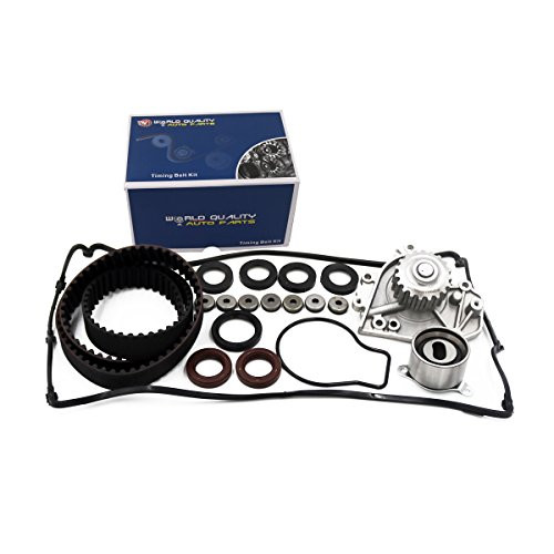 Timing Belt Water Pump Kit fits with Valve Cover Gasket for 1996-2001 Acura Integra, 1997-2001 Honda CR-V 1.8L 2.0L B18B1 B20B4 B20Z4 L4 DOHC 16V