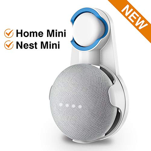 HomeMount Wall Mount for Google Home Mini and Google Nest Mini (2nd Gen),Space-Saving Accessories Outlet Holder for Google Mini Assistant (White)